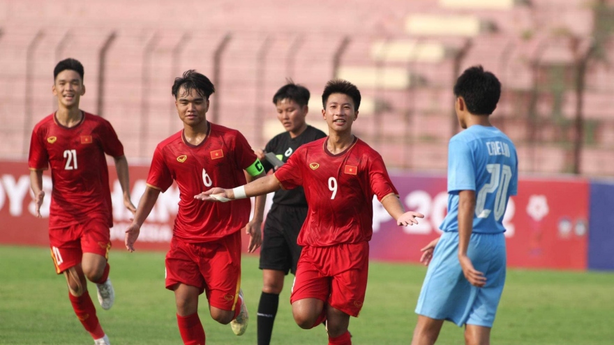 U16 Việt Nam thắng đậm U16 Singapore ở trận ra quân U16 Đông Nam Á 2022